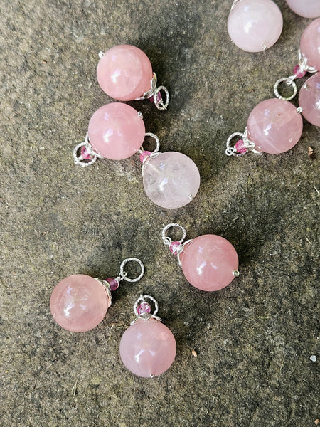 Rose Quartz & Pink Topaz Pendant / Floater
