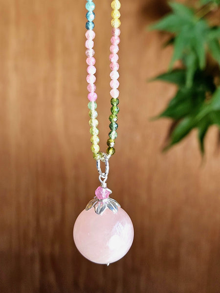 Rose Quartz & Pink Topaz Pendant / Floater