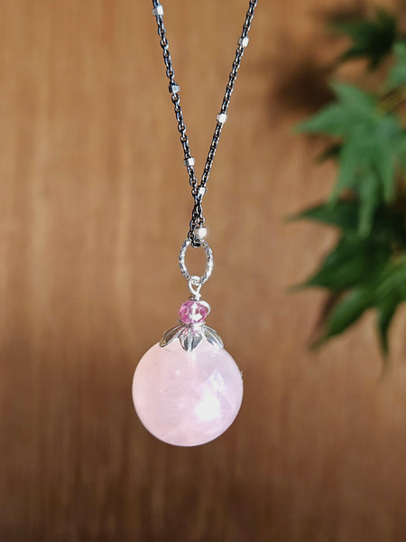 Rose Quartz & Pink Topaz Pendant / Floater
