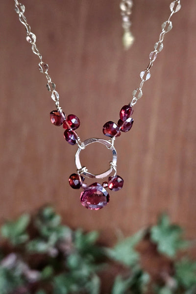 GF) Garnet Briolette Necklace NRD5623G
