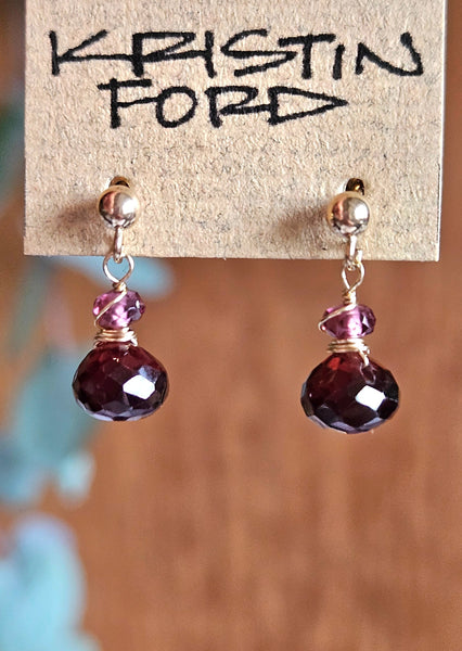 GF) Garnet Briolette Necklace NRD5623G