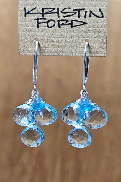 Blue Topaz Earrings  EBL3924