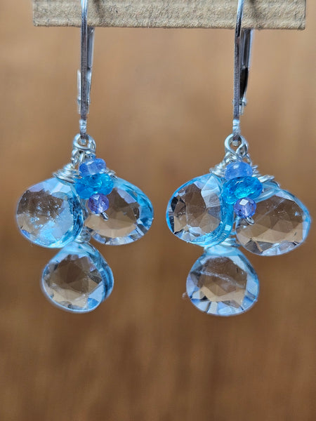 Blue Topaz Earrings  EBL3924