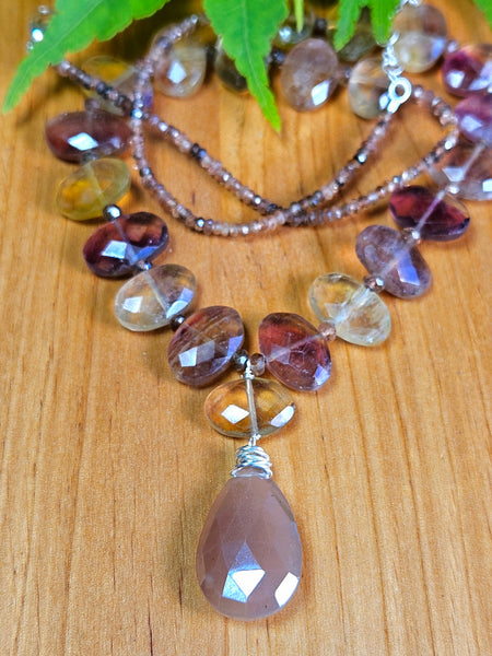 Chocolate "Mocha" Moonstone Earrings  EBR0924