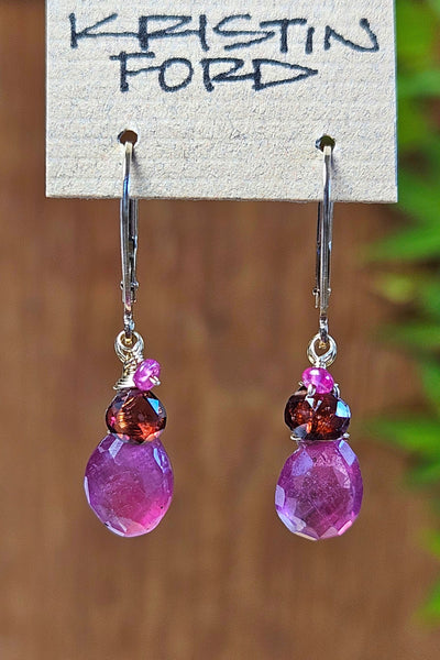 GF) Ruby & Garnet Earrings  ERD0213G