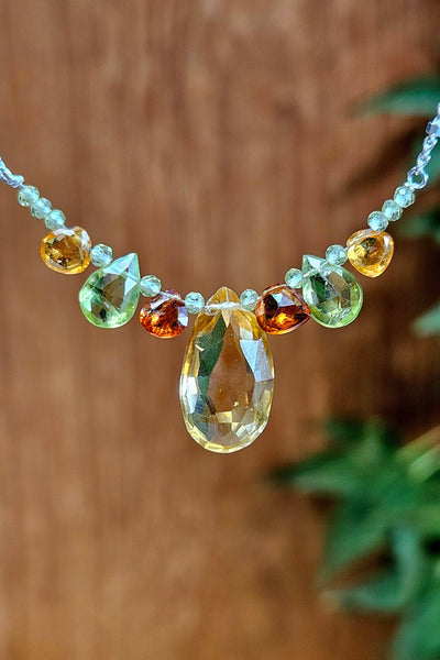 Citrine, Mandarin Garnet & Green Tourmaline Earrings  EBR2724