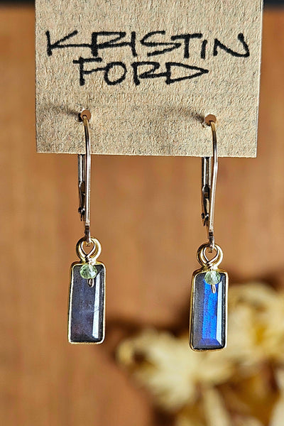 GF)  Labradorite & Peridot Earrings EBK0618G