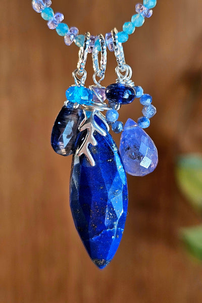 Lapis Lazuli, Tanzanite & Kyanite Necklace  NBL0825
