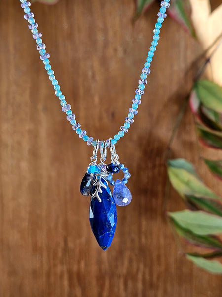 Lapis Lazuli, Tanzanite & Kyanite Necklace  NBL0825