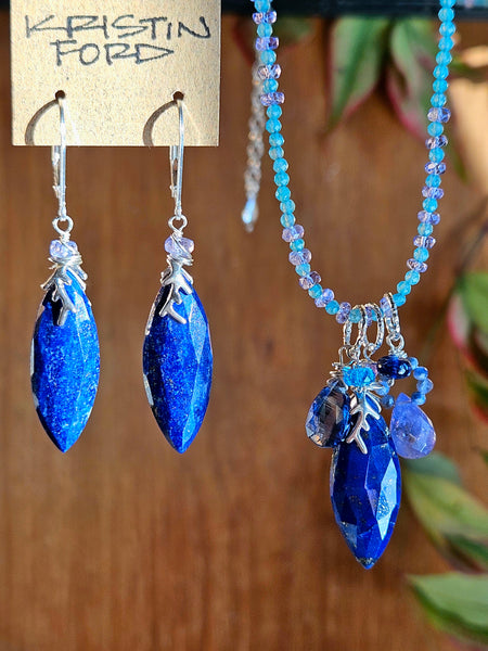 Lapis Lazuli, Tanzanite & Kyanite Necklace  NBL0825