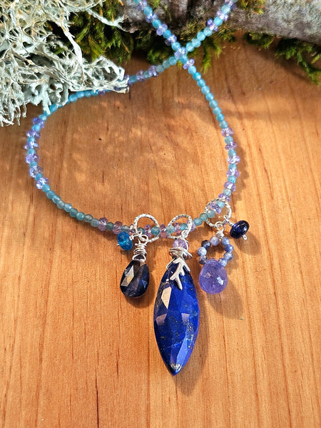 Lapis Lazuli, Tanzanite & Kyanite Necklace  NBL0825