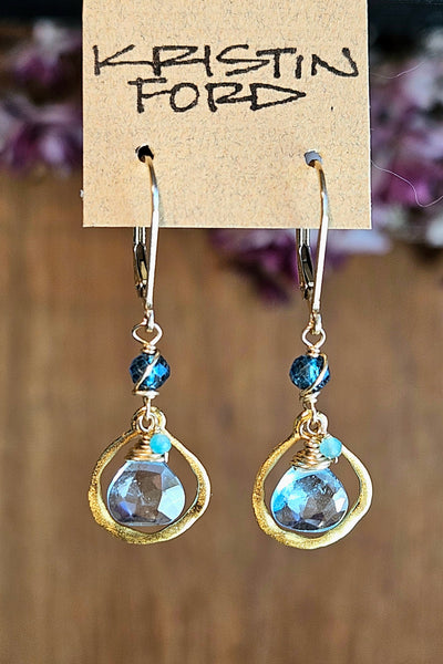 Blue Topaz & Labradorite Necklace NBL4410G