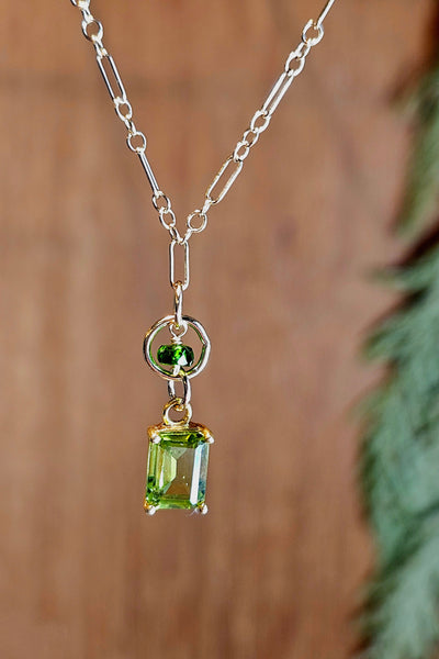 GF) Peridot & Tsavorite Garnet Necklace NGR1825G