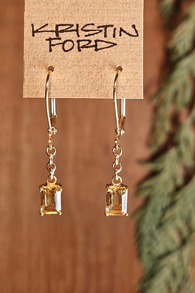 GF) Citrine Drop Earrings  EBR2025G