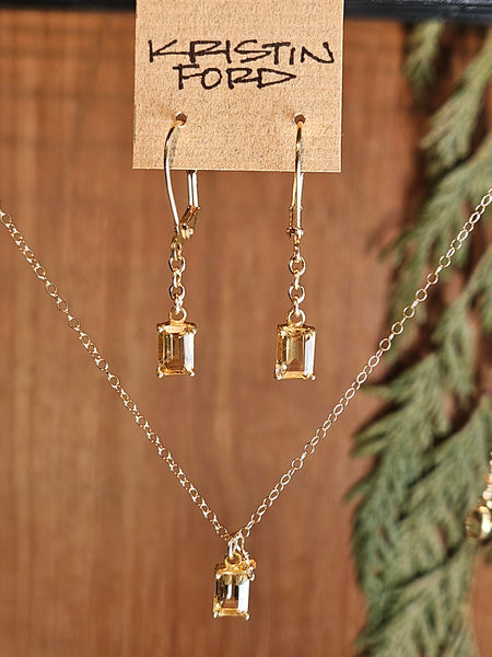 GF) Citrine Drop Earrings  EBR2025G