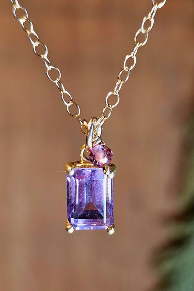 GF) Amethyst & Rhodolite Necklace  NBL3825G