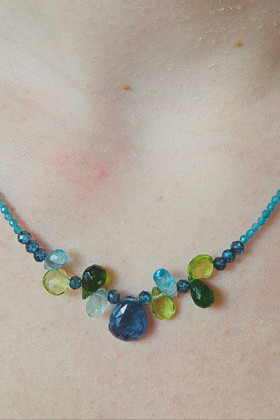 Indigo Kyanite Multi Color Brio Necklace NBL5919