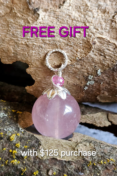 Rose Quartz & Pink Topaz Pendant / Floater
