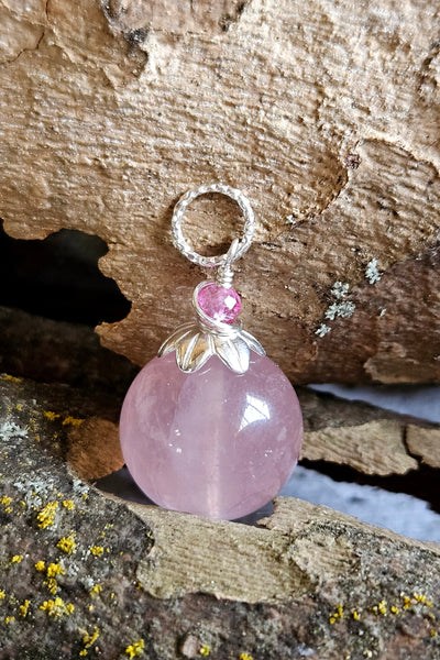 Rose Quartz & Pink Topaz Pendant / Floater