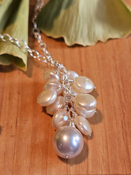 One of a Kind Pearl Necklace & Earrings