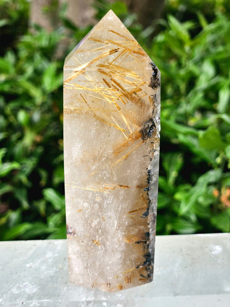 Rutilated Quartz Tower / Point