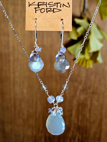 Silver Moonstone Necklace  NBK5125