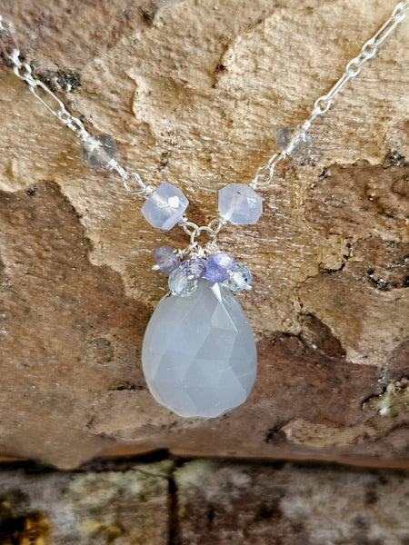 Silver Moonstone Necklace  NBK5125