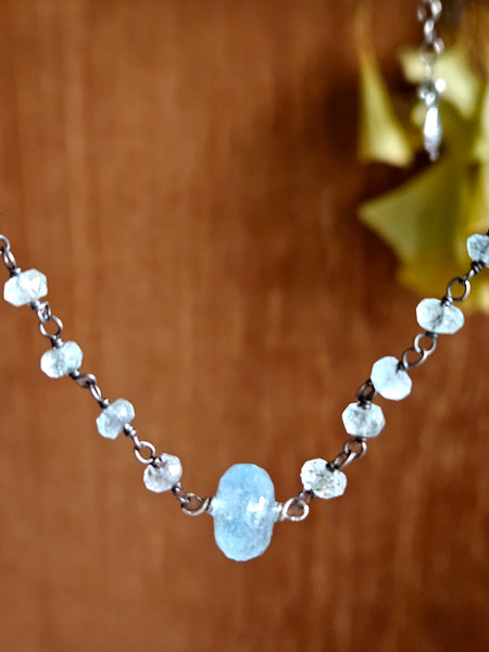 Aquamarine & Apatite Necklace  NBL7325OX
