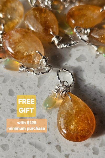 Citrine & Opal Floater / Pendant
