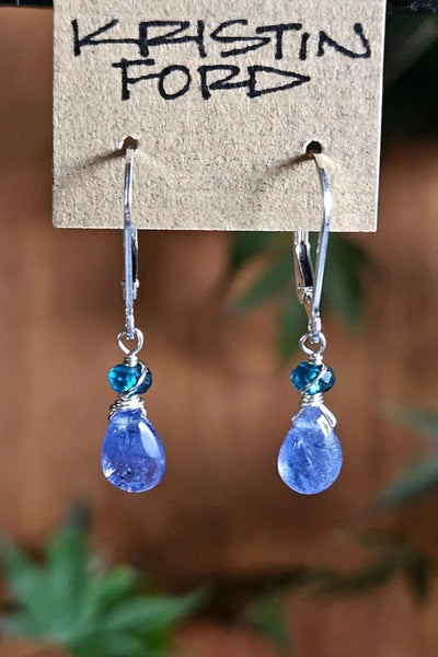 Tanzanite & London Blue Topaz Earrings EBL5023
