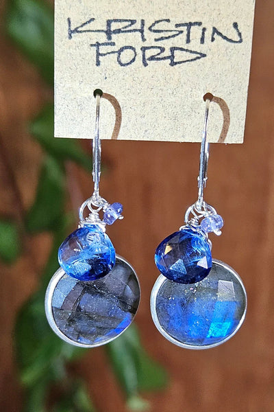 Labradorite, Kyanite, Tanzanite & Blue Topaz Necklace  NBK0525