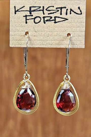 GF) Garnet Briolette Necklace NRD5623G