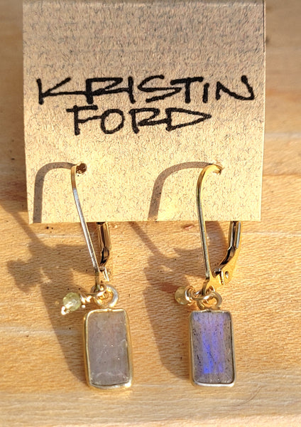 GF)  Labradorite & Peridot Earrings EBK0618G