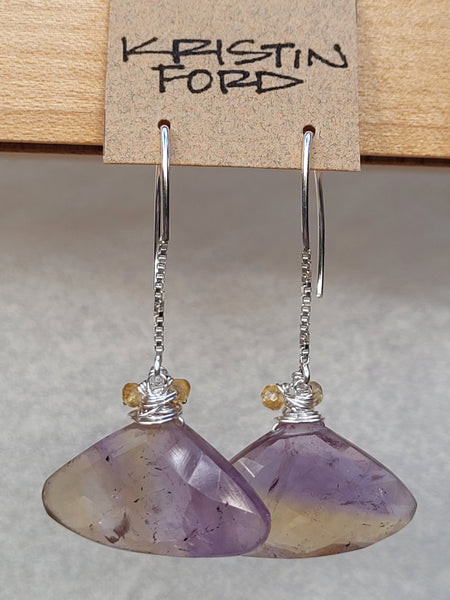 Ametrine w/Amethyst & Citrine Cluster Necklace NBL1223