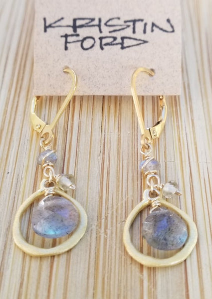 GF)  Labradorite Earrings EBK4014G