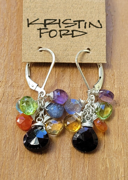 Rainbow Chakra Earrings EWH3417 SS or GF