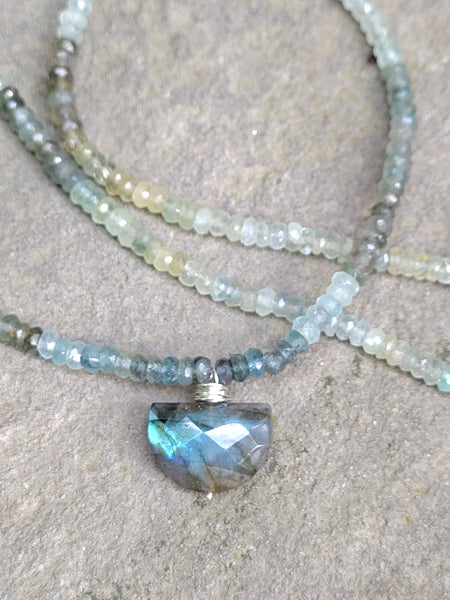 Labradorite & Aquamarine Necklace NBK1822