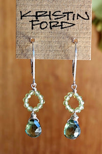 Green Apatite & Peridot Earrings  EGR4125