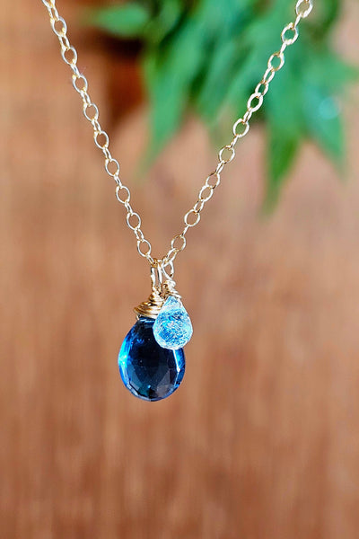 GF) London & Swiss Blue Topaz Necklace  NBL6625G