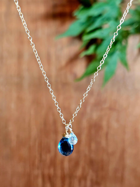 GF) London & Swiss Blue Topaz Necklace  NBL6625G