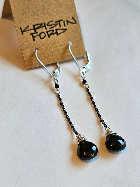 Black Spinel Earrings  EBK4525