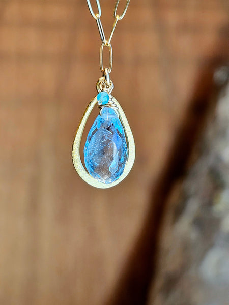 GF) Blue Topaz Necklace  NBL2425G2