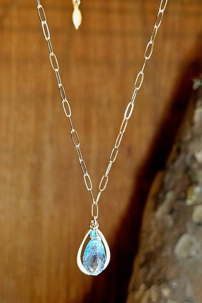 GF) Blue Topaz Necklace  NBL2425G2