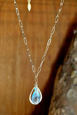 GF) Blue Topaz Necklace  NBL2425G2