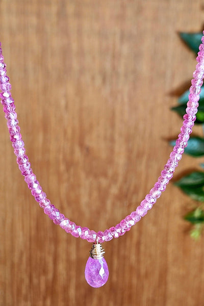 Pink & Red Sapphire Necklace  NRD2326G