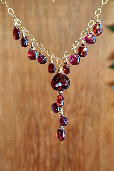 GF) Garnet & Rhodolite Necklace  NRD0626G