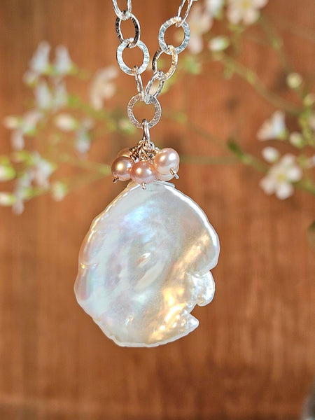 One of a Kind Blush Keishi Pearl Necklace