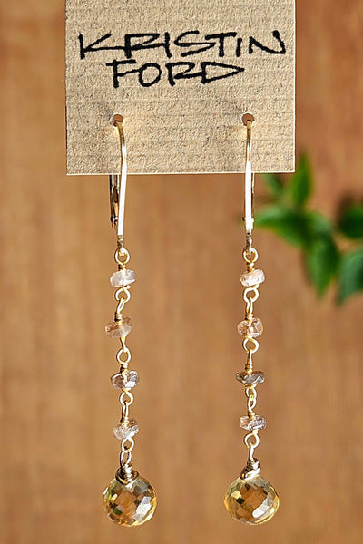 GF) Citrine & Andalusite Necklace  NBR3626G