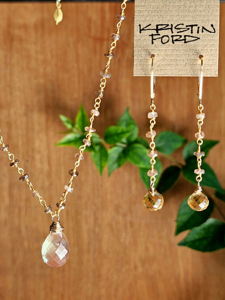 GF) Oregon Sunstone & Andalusite Necklace  NBR3526G