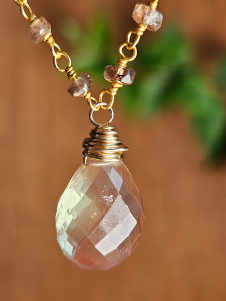 GF) Oregon Sunstone & Andalusite Necklace  NBR3526G